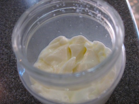 Making butter from cream Making butter from cream