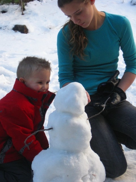 Building snowman