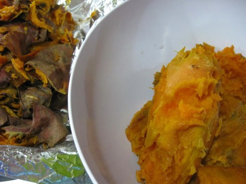 peeled sweet potatoes