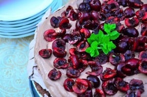 Harry and David's Cherry Nutella Pavlova
