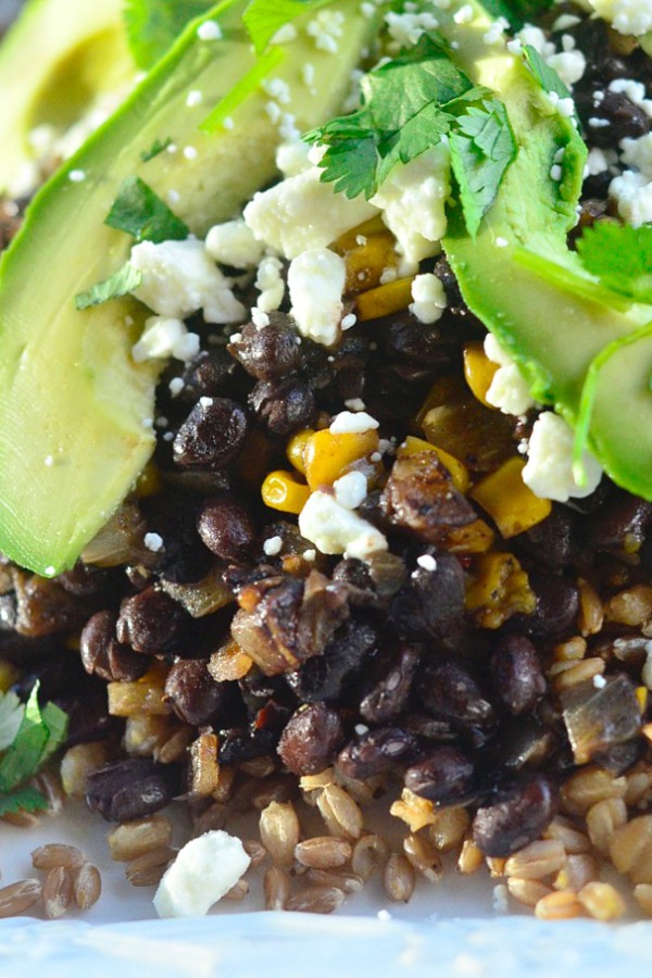 Black Bean Farro Avocado