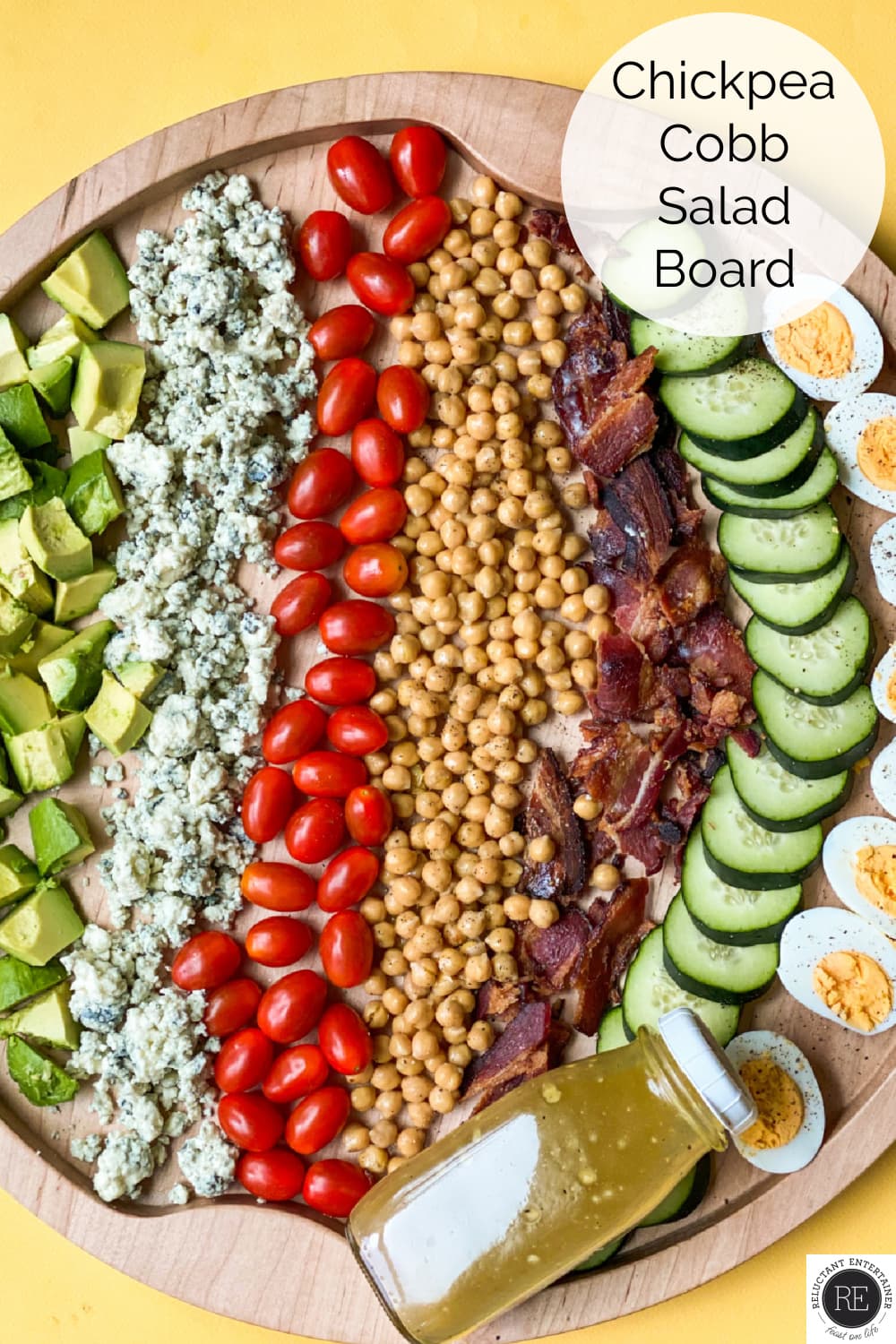 Chickpea Cobb Salad Board Reluctant Entertainer