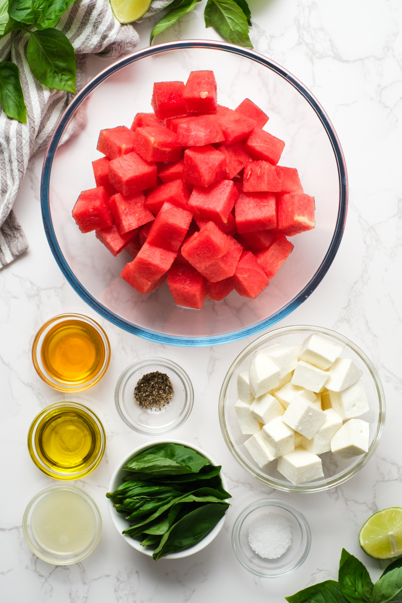 Watermelon Basil Salad With Feta Reluctant Entertainer