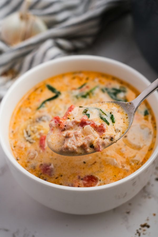 Creamy Parmesan Italian Sausage Soup Reluctant Entertainer