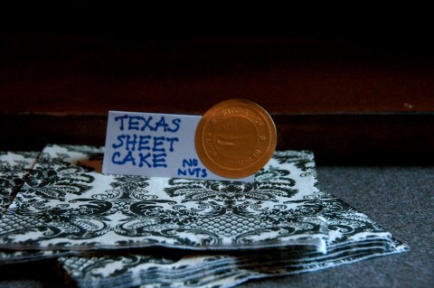 don’t forget the napkins: texas sheet cake!