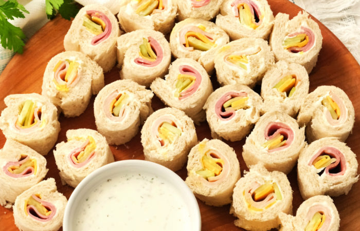 plate of sushi sandwiches