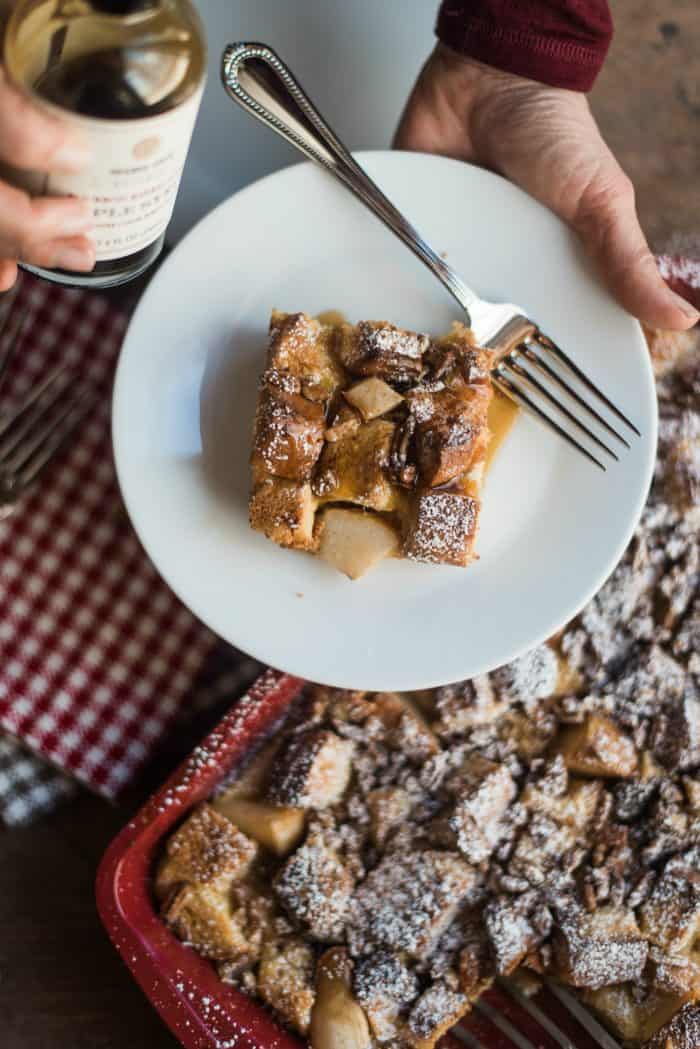 Pear Vanilla French Toast Casserole