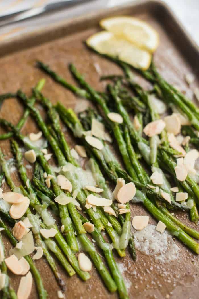 Baked Asparagus Shaved Parmesan for Easter Brunch