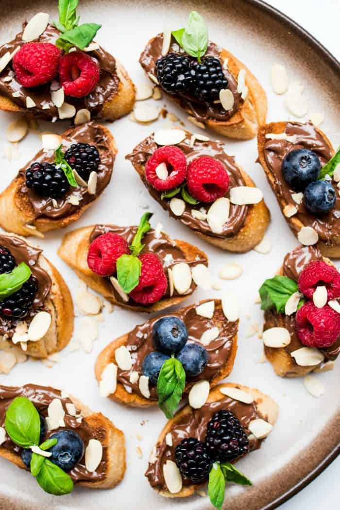 Tasty Nutella Berry Bruschetta