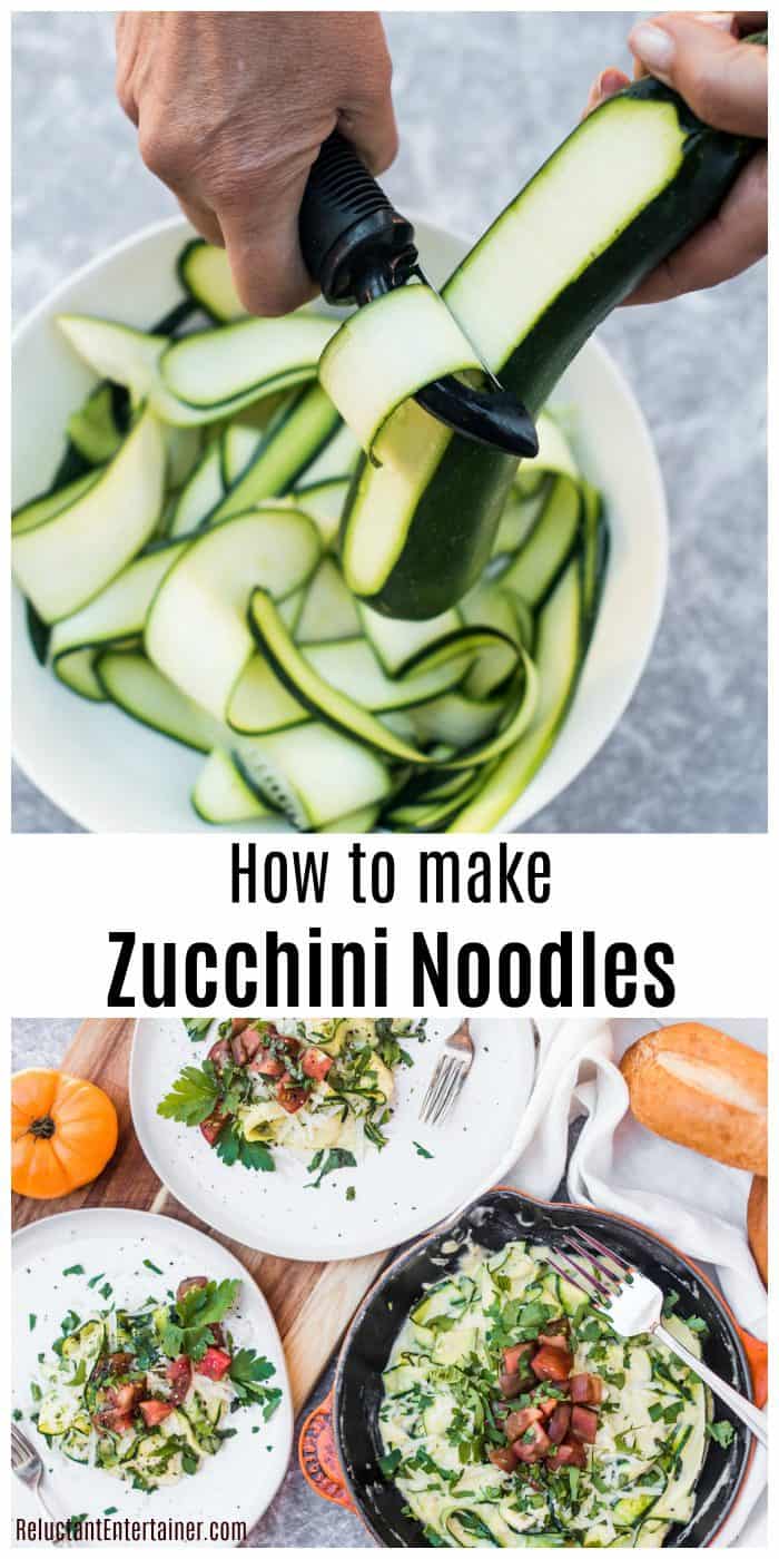 How to Make Zucchini Noodles with a Peeler Recipe Reluctant Entertainer