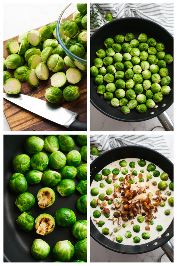 how to make Brussels Sprouts with Cream and Dates