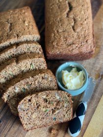 2 loaves of sliced Organic Zucchini Applesauce Bread