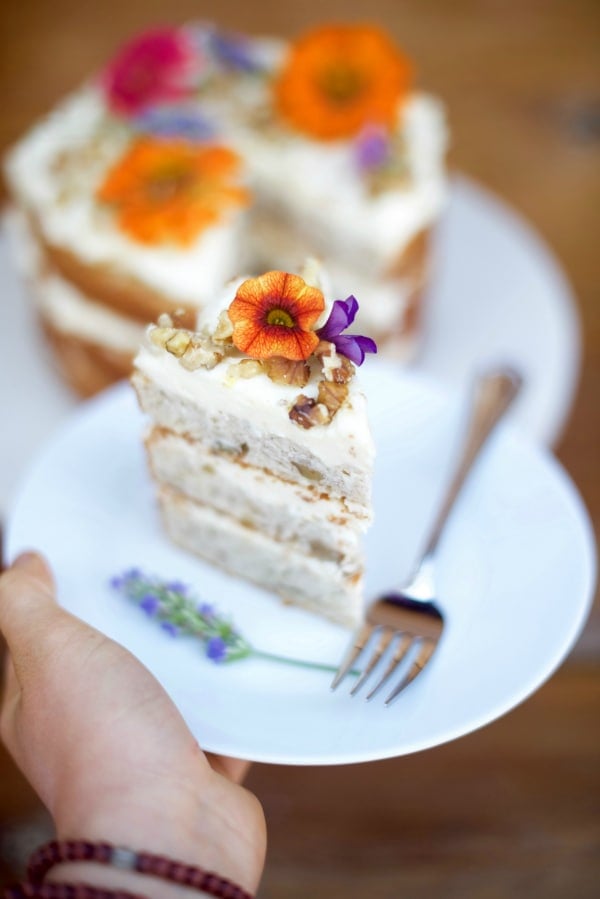 Banana Walnut Cake with Cream Cheese Frosting Recipe