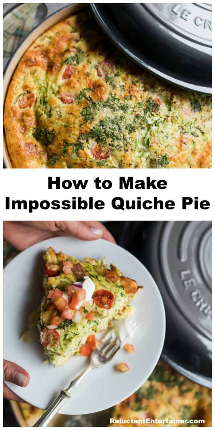 How to Make Impossible Quiche Pie - Reluctant Entertainer