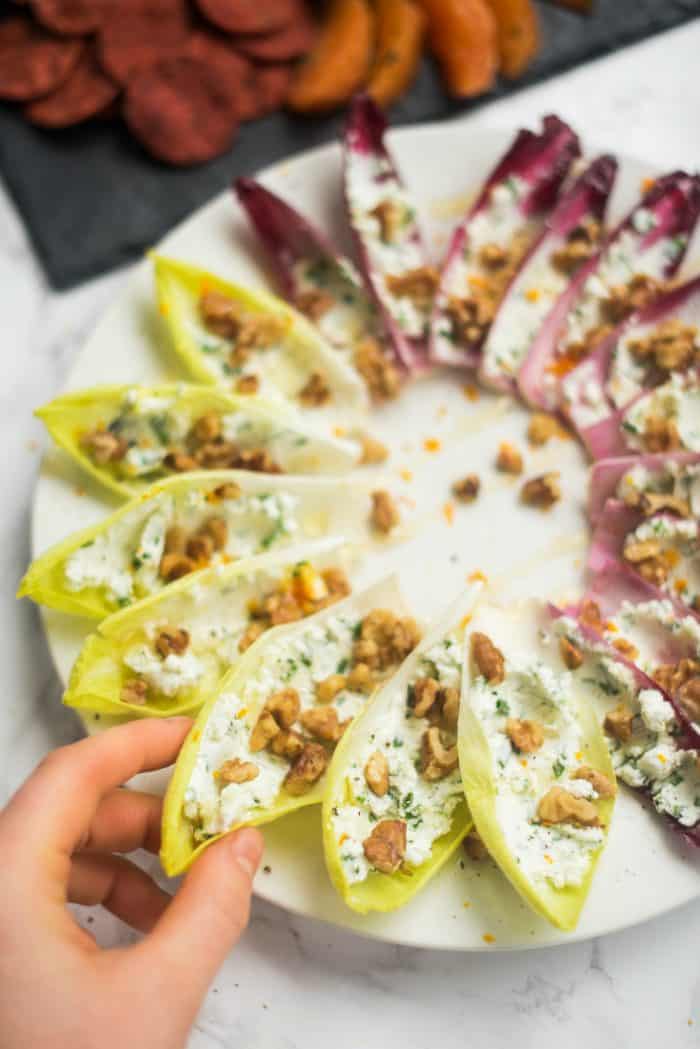 BEST Stuffed Endive with Walnuts and Honey Recipe