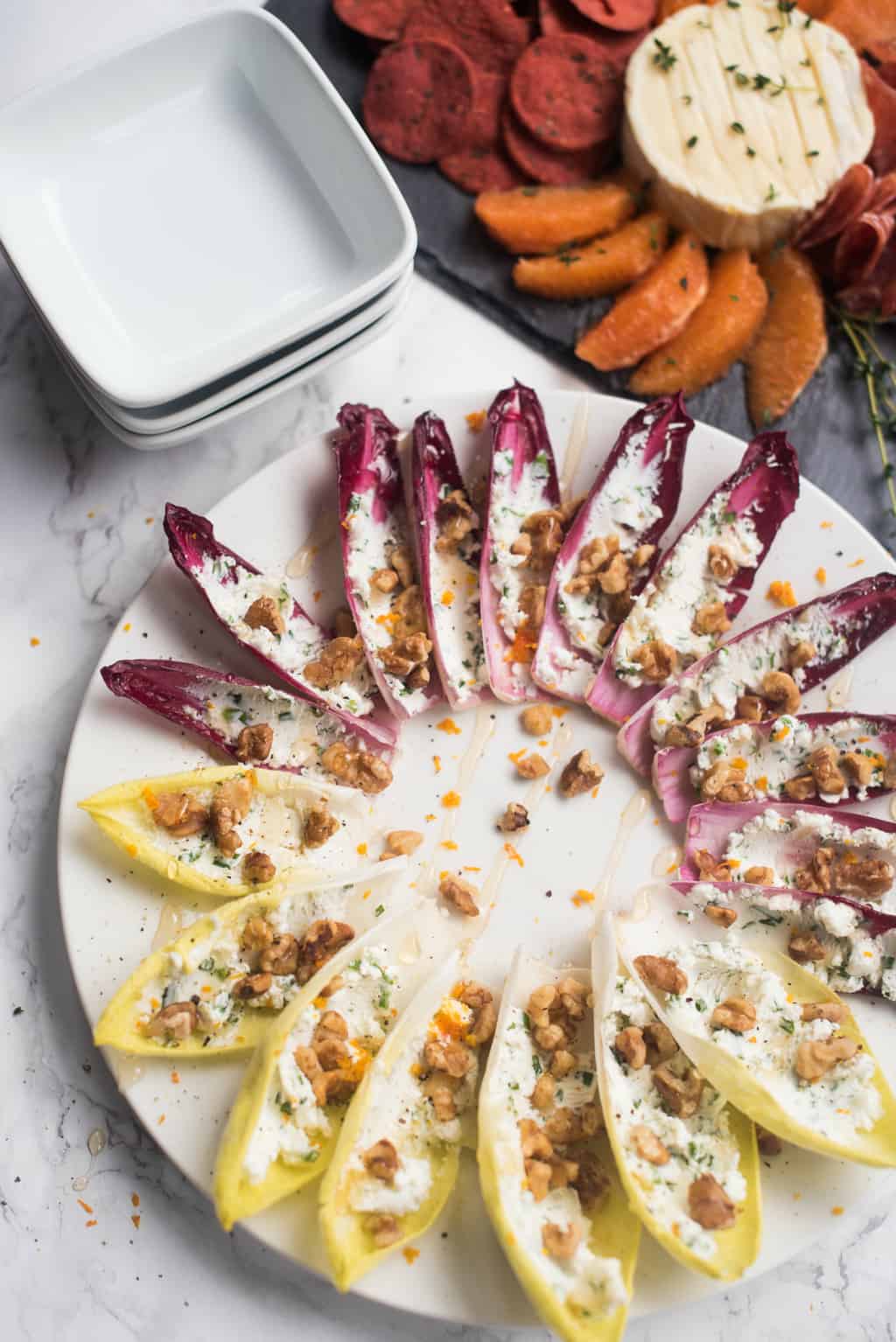 Stuffed Endive with Walnuts and Honey Recipe - Reluctant Entertainer