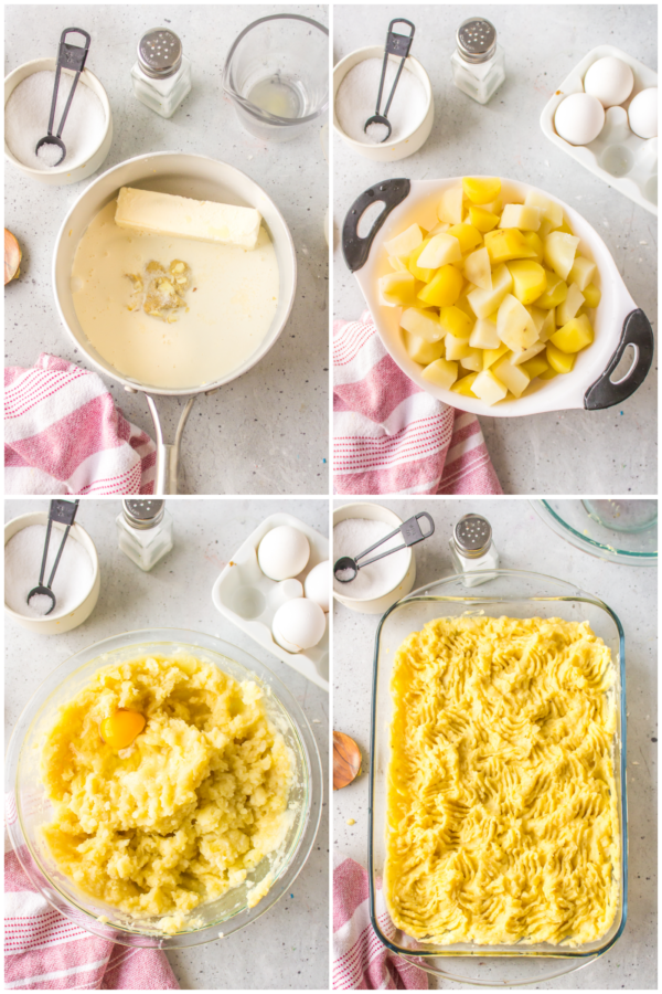 ingredients to make potatoes casserole