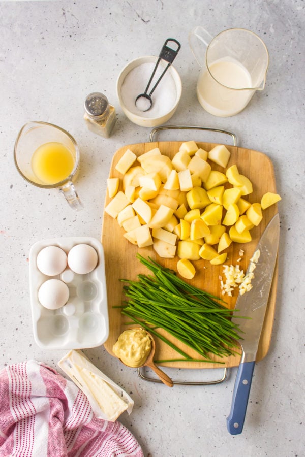 ingredients to make a Mashed Potato Casserole