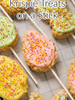Easter Egg Rice Krispie Treats on a Stick