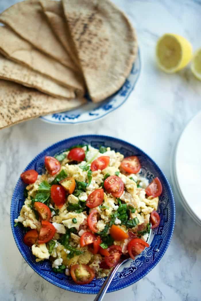 Greek Scrambled Egg Pockets Recipe