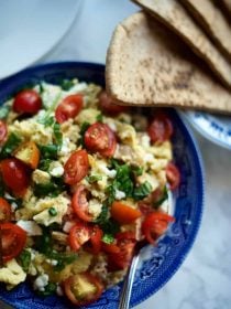 Pita Bread Greek Scrambled Egg Pockets Recipe