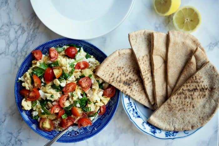 Easy Greek Scrambled Egg Pockets Recipe