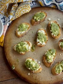 Pesto Tartine Appetizer Recipe