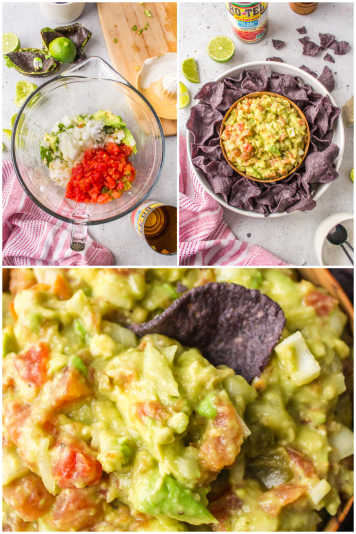 how to make Sandy’s Famous Guacamole Dip with Rotel