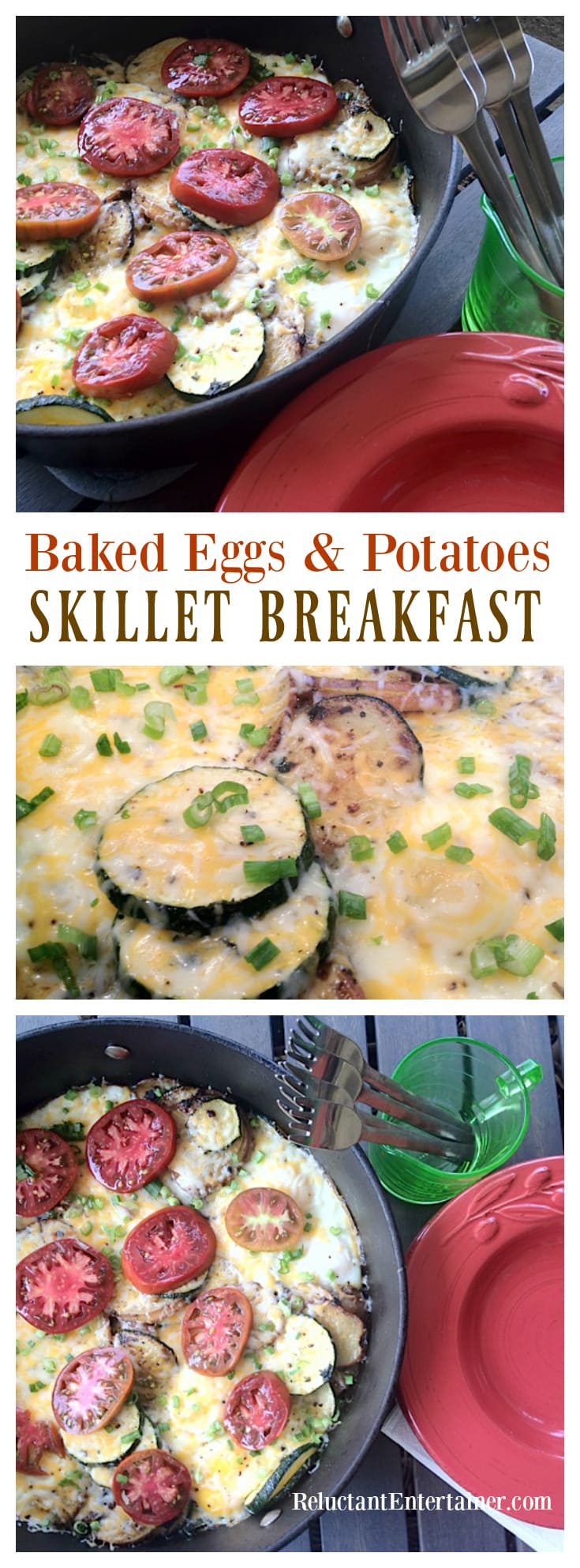 Baked Eggs and Potatoes Skillet Breakfast