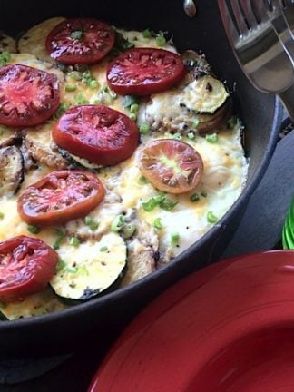Baked Eggs and Potatoes Skillet Breakfast