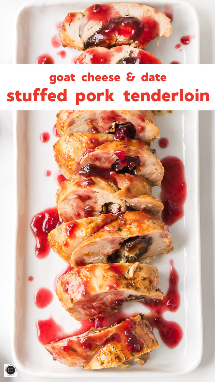 Goat Cheese Stuffed Pork Tenderloin