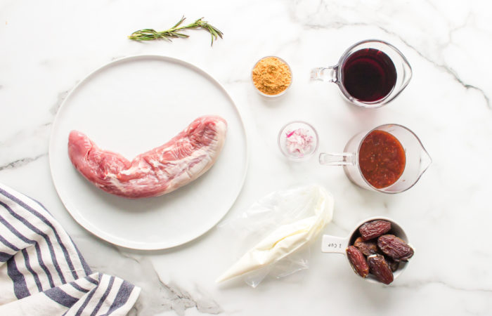 ingredients to make Goat Cheese Stuffed Pork Tenderloin