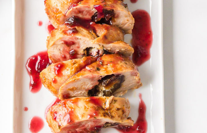 Goat Cheese Stuffed Pork Tenderloin