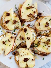 Goat Cheese, Honey Crisp Apples, Honey, Rosemary Thins