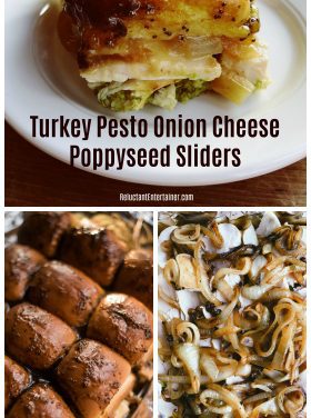 Turkey Pesto Onion Cheese Poppyseed Sliders Recipe