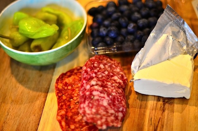 breaking the ice at the front door & easy salami & pepperoncini appetizer