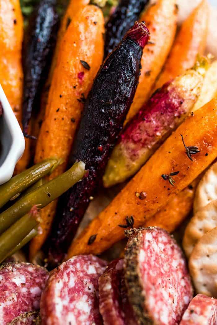 Roasted Carrots Easy Appetizer Recipe - charcuterie