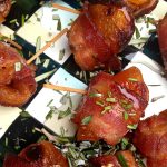 These Bacon Wrapped Apricots with Honey & Rosemary Recipe are great for tailgating, a game day party, or any appetizer!