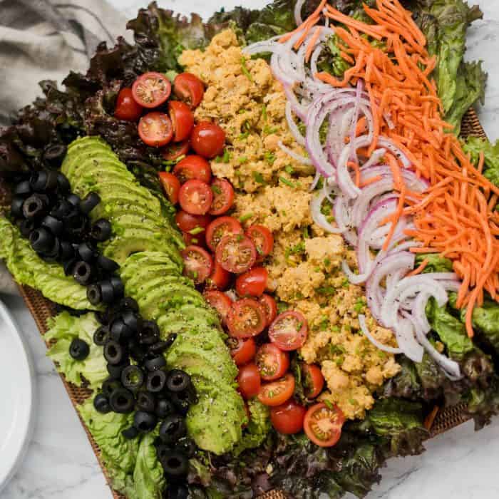 Entertaining Guests with a Vegan Cobb Salad Reluctant Entertainer