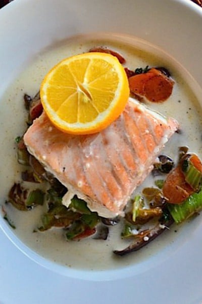 BAKED SALMON WITH COCONUT BROTH
