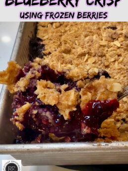 Blueberry Crisp Using Frozen Berries