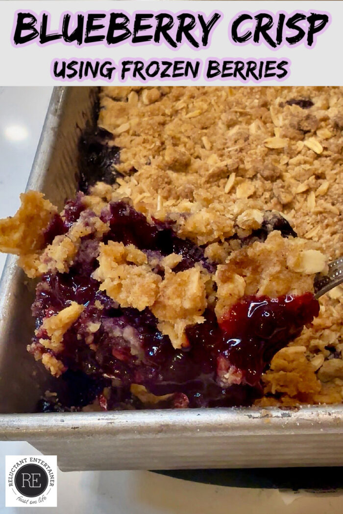 Blueberry Crisp Using Frozen Berries