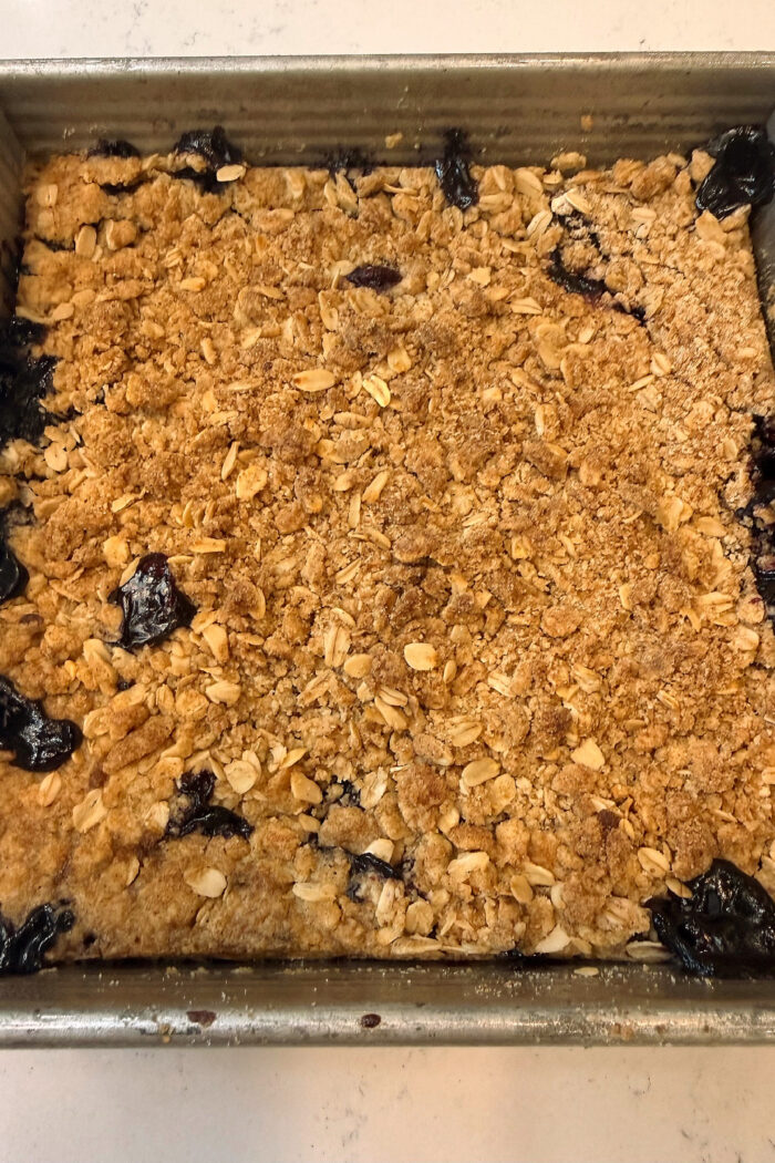 Blueberry Crisp Using Frozen Berries