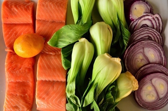 Baked Salmon with Coconut Broth