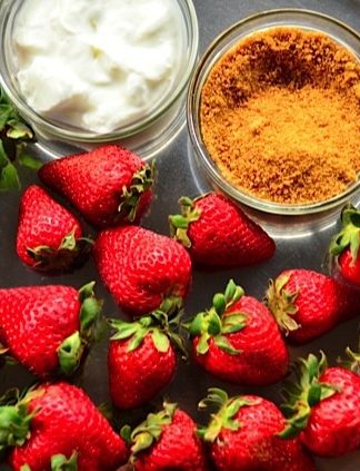 Strawberries, Greek Yogurt, Coconut Sugar | Reluctant Entertainer