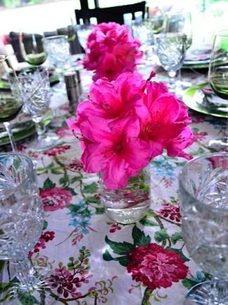 Rhododendron Tablescape