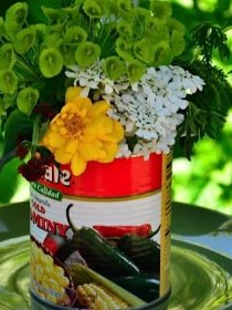 Repurposing cans for tabletop