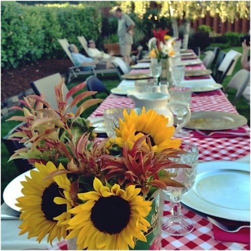 Sunflower table