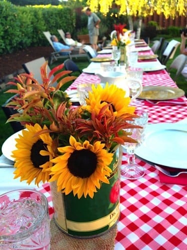 Sunflower table