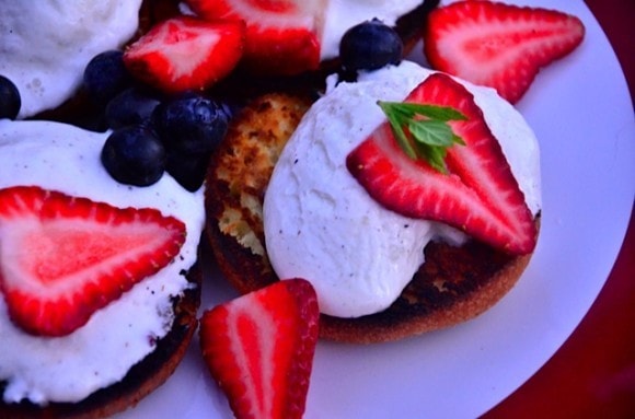 Grilled Cake Donuts with Berries